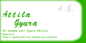 attila gyura business card